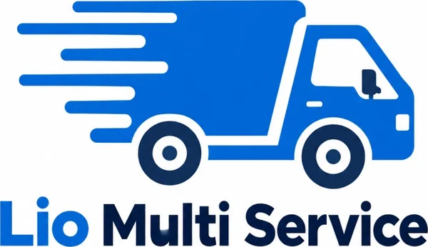 Logo LIO Multi Service : camion bleu